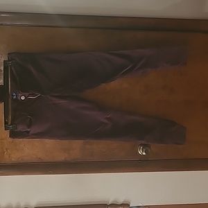 Burgundy red corduroy skinny jeans